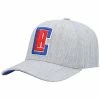 Cheapest 🔔 Unbranded Men's Mitchell & Ness Heathered Gray LA Clippers Redline Snapback Hat 💯