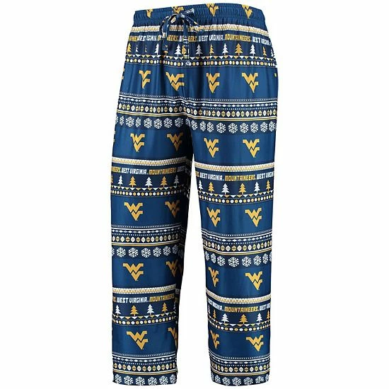 Deals ๐ Unbranded Men's Concepts Sport Navy West Virginia Mountaineers Ugly Sweater Long Sleeve T-Shirt And Pants Sleep Set ๐ - Image 5