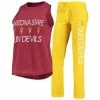Coupon 🌟 Unbranded 👩 Women's Concepts Sport Maroon/Gold Arizona State Sun Devils Team Tank Top & Pants Sleep Set ✔️
