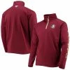Outlet 😍 Unbranded Men's Columbia Garnet Florida State Seminoles Terminal Tackle Fleece Raglan Omni-Shade Quarter-Zip Jacket ✨