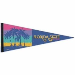 New 🔥 Unbranded WinCraft Florida State Seminoles 12'' X 30'' Beach Club Palm Trees Premium Pennant 🔔