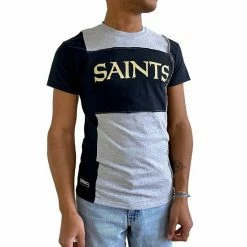 Best Sale 🔔 Unbranded Men's Refried Apparel Heather Gray New Orleans Saints Sustainable Split T-Shirt 🤩