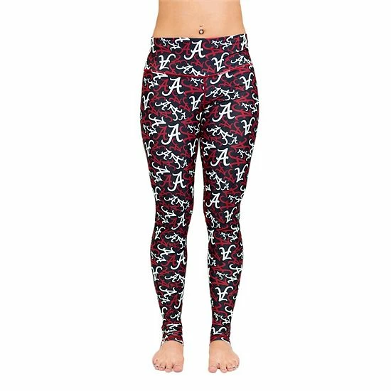 New ๐ Unbranded ๐ฉ Women's ZooZatz Multi Alabama Crimson Tide Stacked Mascot Leggings โจ