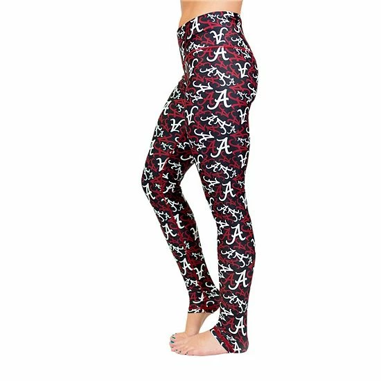 New ๐ Unbranded ๐ฉ Women's ZooZatz Multi Alabama Crimson Tide Stacked Mascot Leggings โจ - Image 3