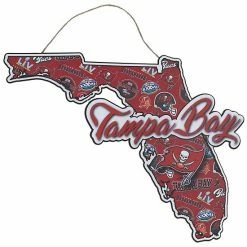Best Pirce 😀 Unbranded FOCO Tampa Bay Buccaneers 10.5'' X 15'' Die-Cut State Sign 🥰