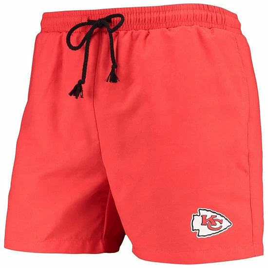 Hot Sale ๐ Unbranded Men's FOCO Red Kansas City Chiefs Magic Print Palm Traditional Swim Shorts ๐ - Image 3