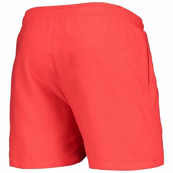 Hot Sale ๐ Unbranded Men's FOCO Red Kansas City Chiefs Magic Print Palm Traditional Swim Shorts ๐ - Image 4