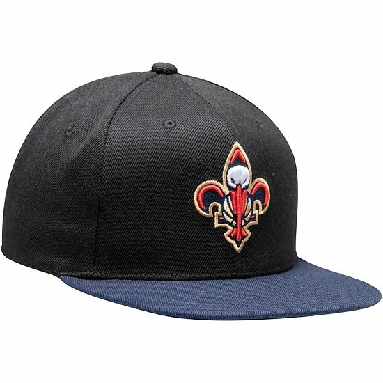 Best Pirce ๐ Unbranded Men's Mitchell & Ness Black/Navy New Orleans Pelicans Logo Adjustable Central Snapback Hat ๐ - Image 3