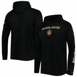 Wholesale 🧨 Unbranded Men's Columbia Black Atlanta United FC Terminal Tackle Omni-Shade Raglan Pullover Hoodie 😍