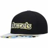 Brand new ⌛ Unbranded Men's Mitchell & Ness X Lids Black/Gold Denver Nuggets Hardwood Classics Reload 3.0 Snapback Hat ⌛