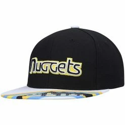 Brand new ⌛ Unbranded Men's Mitchell & Ness X Lids Black/Gold Denver Nuggets Hardwood Classics Reload 3.0 Snapback Hat ⌛