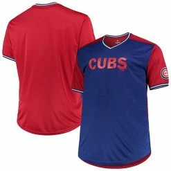 Best Pirce 😉 Unbranded Men's Royal/Red Chicago Cubs Solid V-Neck T-Shirt 💯