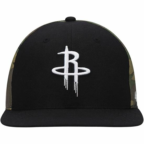 Best deal ⌛ Unbranded Men's '47 Black/Camo Houston Rockets Bramble Captain Snapback Hat ⭐ - Image 3