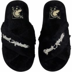 Outlet 🛒 Unbranded 👩 Women's FOCO Army Black Knights Script Cross Slide Slippers 🔥
