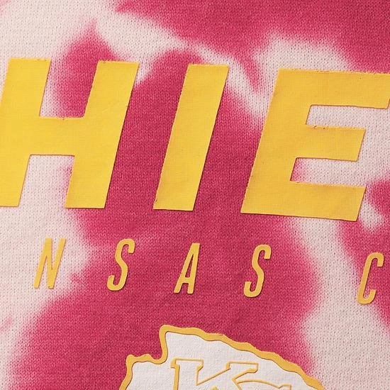 Wholesale 👍 Unbranded 👩 Women's Junk Food Red Kansas City Chiefs Tie-Dye Cropped Pullover Sweatshirt 😀 - Image 5
