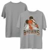 Deals 🎁 Unbranded Men's Junk Food Heathered Gray Cleveland Browns Disney Mickey QB T-Shirt 🥰