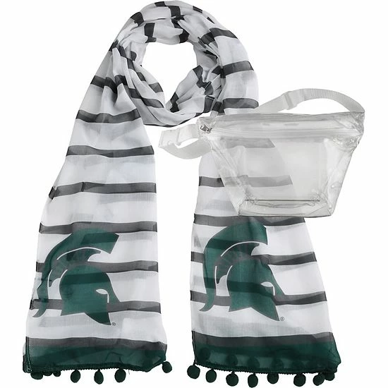 New 💯 Unbranded Michigan State Spartans Fanny Pack Scarf Set ⌛ - Image 2