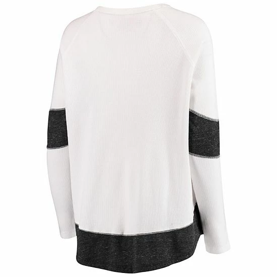 Coupon ✨ Unbranded 👩 Women's Original Retro Brand White Oregon Ducks Contrast Boyfriend Raglan Thermal Long Sleeve T-Shirt 🧨 - Image 4