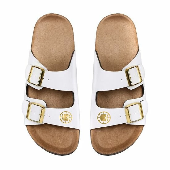 Cheap ❤️ Unbranded 👩 Women's FOCO LA Clippers Double-Buckle 🩴 Sandals 🔔