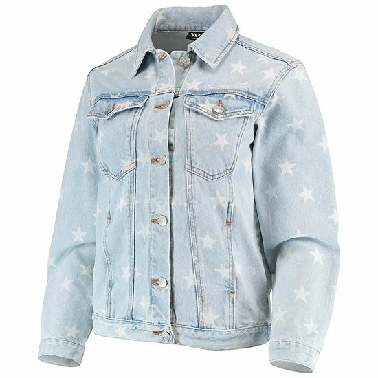 New ๐ Unbranded ๐ฉ Women's The Wild Collective San Francisco Giants Allover Print Button-Up Denim Jacket ๐ - Image 3