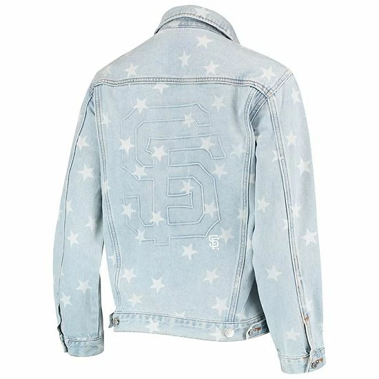 New ๐ Unbranded ๐ฉ Women's The Wild Collective San Francisco Giants Allover Print Button-Up Denim Jacket ๐ - Image 4