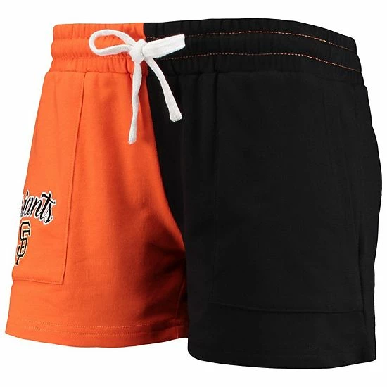 Outlet ๐ Unbranded ๐ฉ Women's FOCO Orange/Black San Francisco Giants Color-Block Pullover Hoodie & Shorts Lounge Set ๐ - Image 5