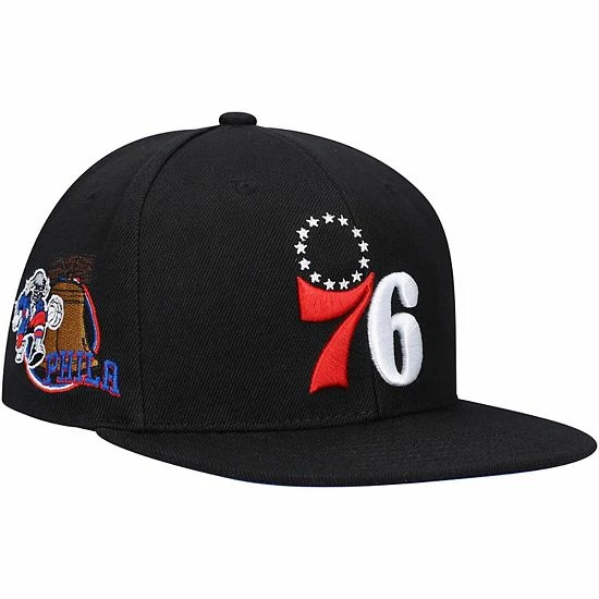 Top 10 ๐งจ Unbranded Men's Mitchell & Ness Black Philadelphia 76ers Custom Patch Snapback Hat โ๏ธ