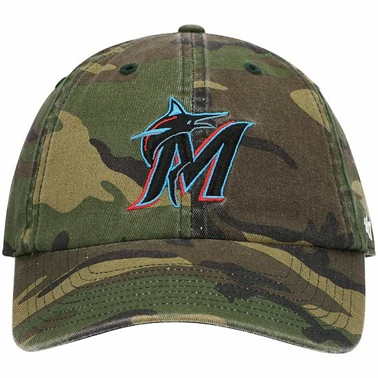Promo ๐ฏ Unbranded Men's '47 Camo Miami Marlins Team Clean Up Adjustable Hat ๐ - Image 3