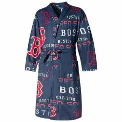 Best Pirce 🤩 Unbranded Men's Concepts Sport Navy Boston Red Sox Windfall Microfleece Allover Robe 👍