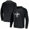 Deals 🌟 Unbranded Men's NFL X Darius Rucker Collection By Fanatics Black New Orleans Saints Raglan Fleece Pullover Sweatshirt ❤️
