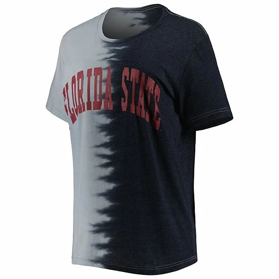 Flash Sale 😀 Unbranded 👩 Women's Gameday Couture Black Florida State Seminoles Find Your Groove Split-Dye T-Shirt 👍 - Image 3