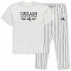 Buy 🧨 Unbranded Men's Concepts Sport White/Navy Chicago White Sox Big & Tall Pinstripe Sleep Set 🎉