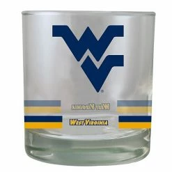Cheapest 👏 Unbranded West Virginia Mountaineers 10oz. Banded Rocks Glass 🎉