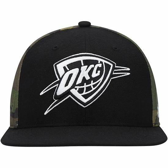 Best Sale 🛒 Unbranded Men's '47 Black/Camo Oklahoma City Thunder Bramble Captain Snapback Hat 👏 - Image 3