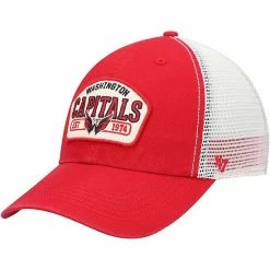 Best Sale 🌟 Unbranded Men's '47 Red Washington Capitals Penwald Trucker Snapback Hat 👍