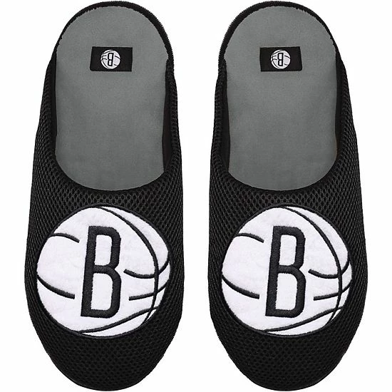 Discount ๐คฉ Unbranded Youth FOCO Brooklyn Nets Big Logo Color Block Mesh Slippers โ๏ธ