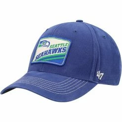 Coupon 👍 Unbranded Men's '47 Royal Seattle Seahawks Upland MVP Historic Logo Adjustable Hat 😉