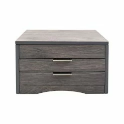 Best Sale ❤️ Unbranded Distressed Gray Wooden 3-Drawer Lift Top Mirror Jewelry Box ❤️