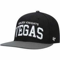 Promo ✨ Unbranded Men's '47 Black Vegas Golden Knights Captain Snapback Hat 🎁