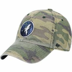 Cheapest 🥰 Unbranded Men's '47 Camo Minnesota Timberwolves Clean Up Adjustable Hat 😍