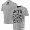 Hot Sale 🛒 Unbranded Men's BALL'N Heathered Gray Brooklyn Nets Since 2012 T-Shirt ✨