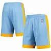 Discount 😍 Unbranded Men's Mitchell & Ness Blue Los Angeles Lakers Hardwood Classics 2001/02 Swingman Shorts 🎉