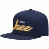 Coupon 🛒 Unbranded Men's Mitchell & Ness Navy Utah Jazz Script Snapback Hat 🥰