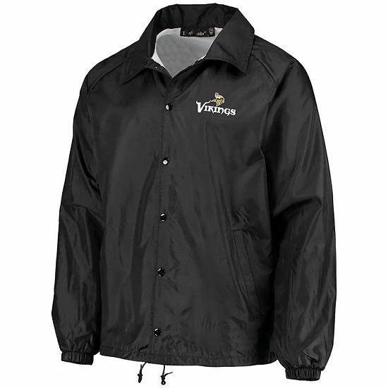 Best reviews of ๐ฏ Unbranded Men's Black Minnesota Vikings Coaches Classic Raglan Full-Snap Windbreaker Jacket ๐ - Image 3