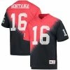 Discount 😀 Unbranded Men's Mitchell & Ness Joe Montana Black/Red San Francisco 49ers Retired Player Name & Number Diagonal Tie-Dye V-Neck T-Shirt 🔔