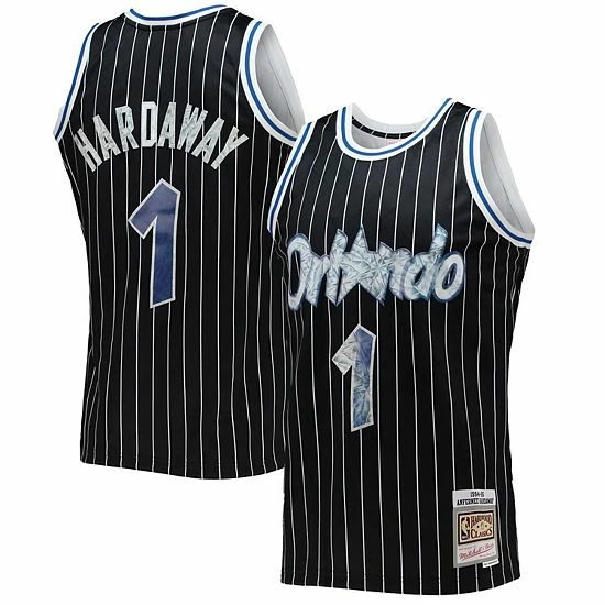 Flash Sale ๐ฏ Unbranded Men's Mitchell & Ness Penny Hardaway Black Orlando Magic 1994-95 Hardwood Classics 75th Anniversary Diamond Swingman Jersey ๐ - Image 2