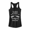 Discount 🌟 Unbranded Juniors' Thankful Blessed And 👪 Thanksgiving Obsessed Gold Tank 🛒