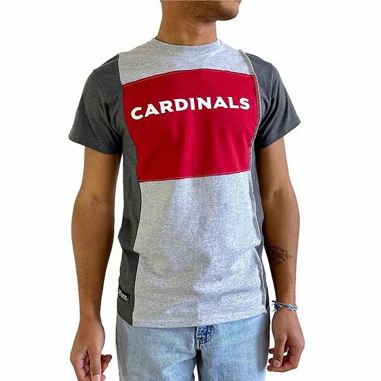 Wholesale 🎉 Unbranded Men's Refried Apparel Heathered Gray Arizona Cardinals Split T-Shirt 😀