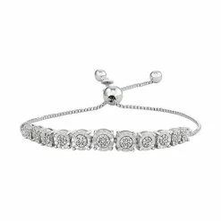 Outlet 🎉 Unbranded Gold Over Sterling Silver 1/10 Carat T.W. Diamond Bolo 🤩