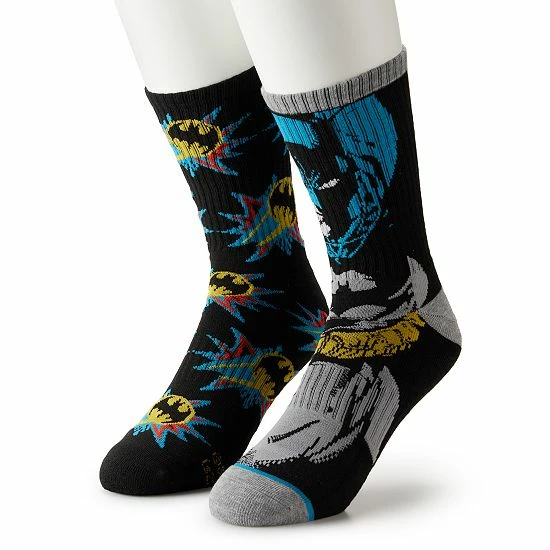 Best Pirce ๐ Unbranded Men's Characters 2-Pack Crew ๐งฆ Socks Batman ๐ฅฐ - Image 7